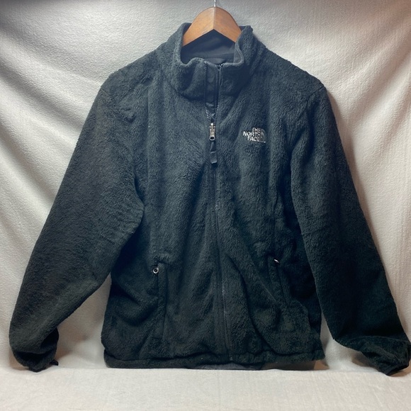 The north face black full zip teddy jacket size large - Picture 1 of 4
